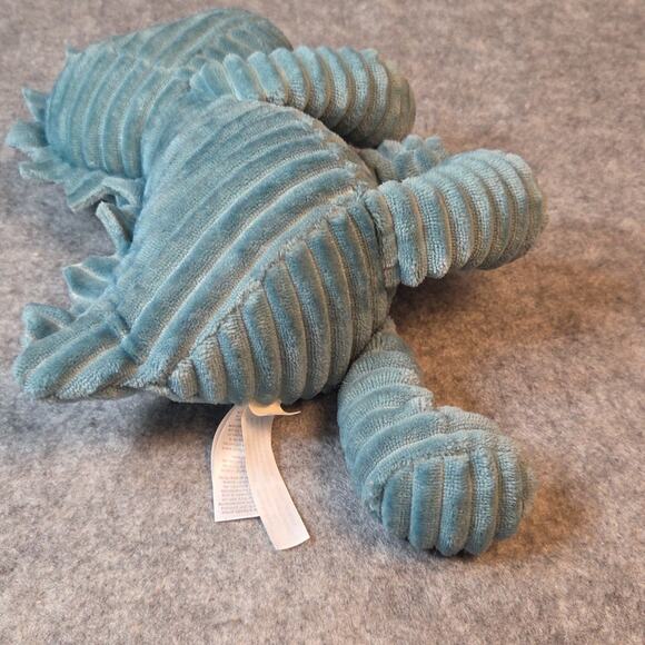 Carters Dinosaur Baby T-Rex Plush Teal Green Corduroy 8.5" Stuffed Animal Toy - Picture 6 of 11